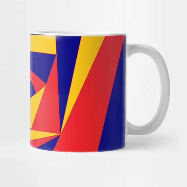 red blue and yellow  triangles by OmarZArtShop